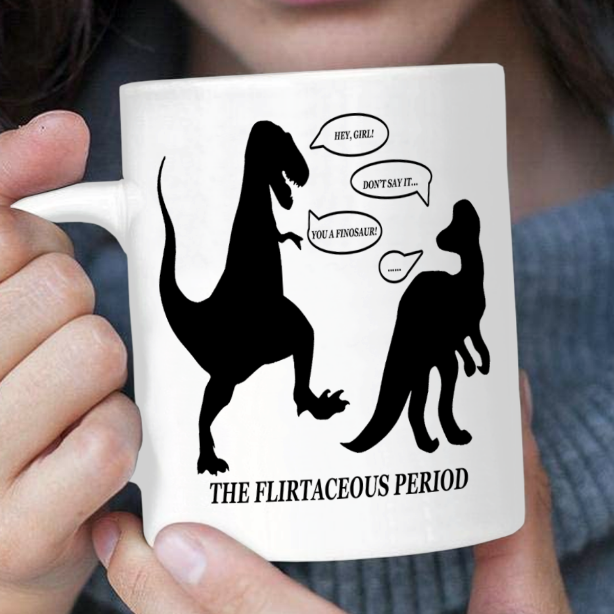 The Flirtaceous Period Dinosaur Mug