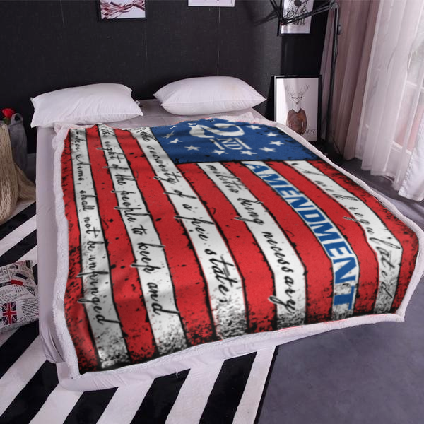 This Will Defend 2nd Amendment Flag Blanket