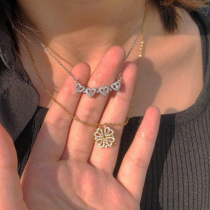Lucky Clover Heart Necklace ππ