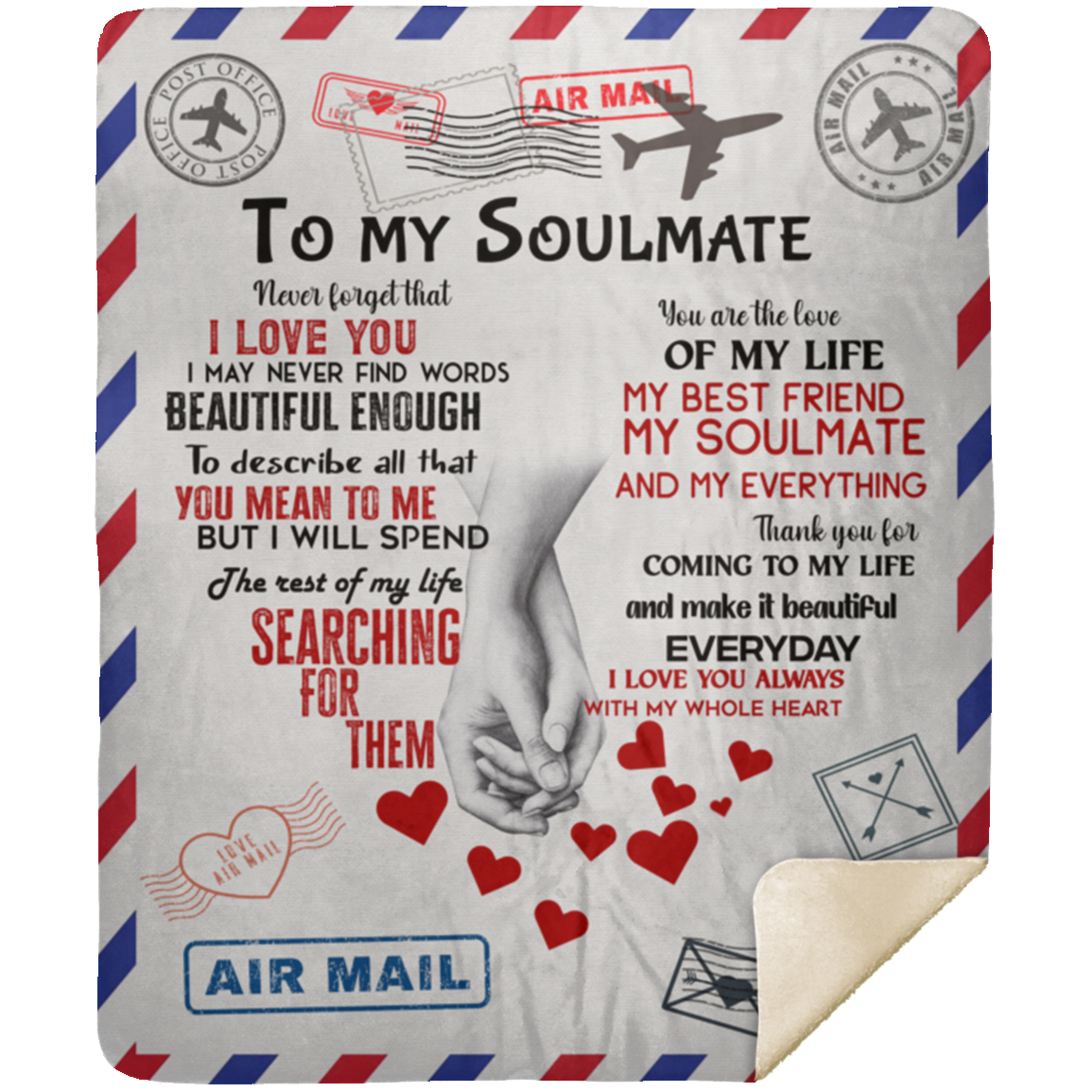 To My Soulmate - My Best Friend | Premium Plush Blanket