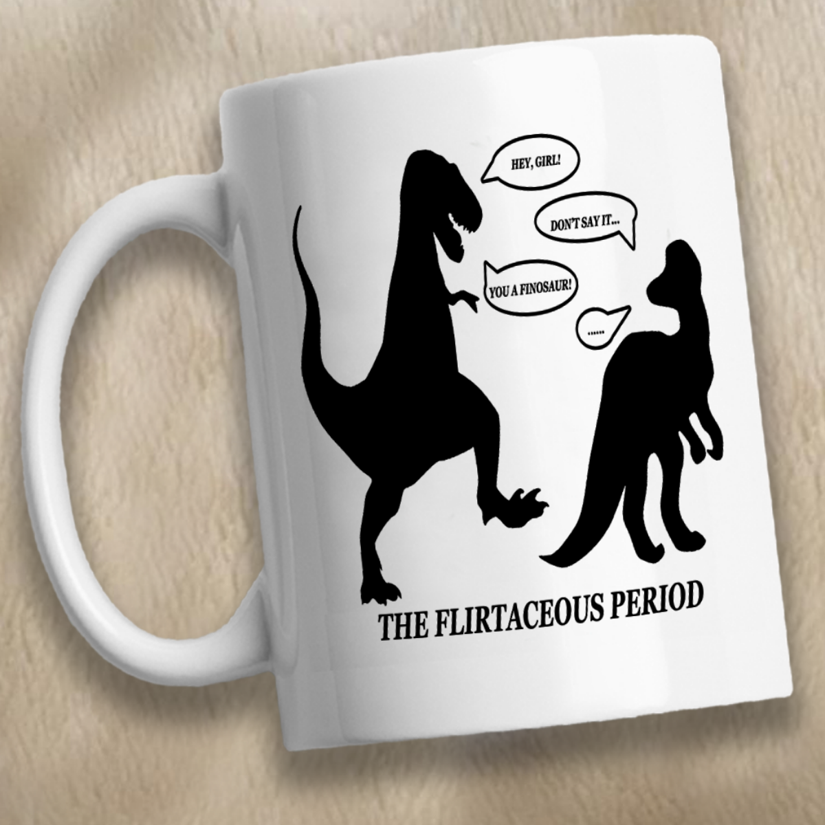 The Flirtaceous Period Dinosaur Mug