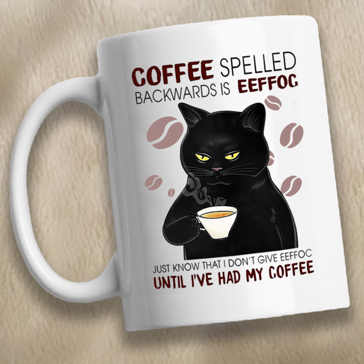 Coffee Spelled Backwards is Eeffoc Mug
