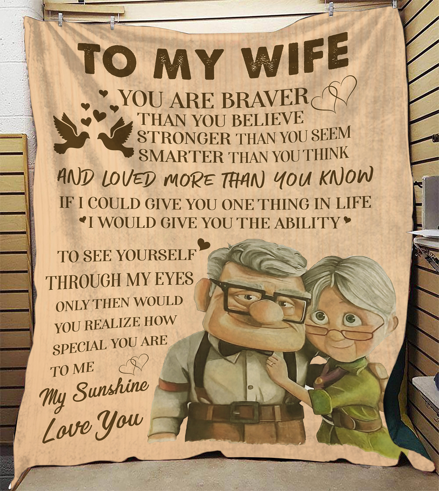 To My Wife - You Are Braver Premium Mink Sherpa Blanket 50x60