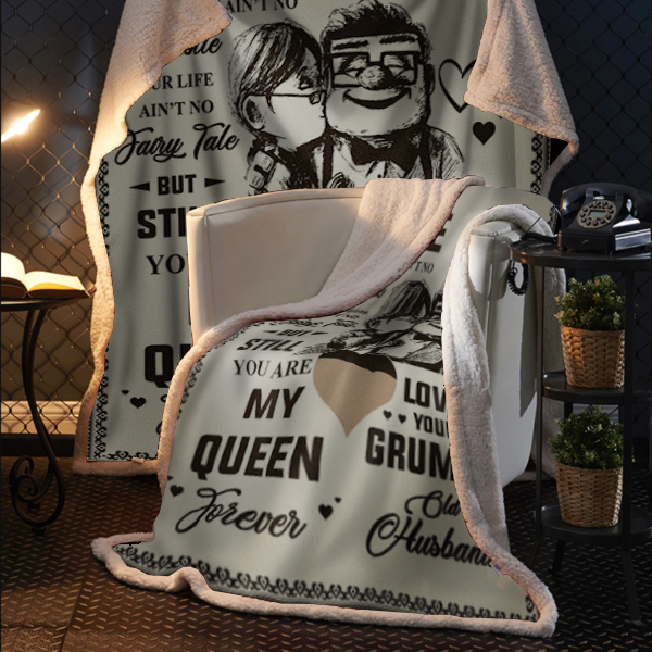 To My Wife You Are My Queen Forever Blanket