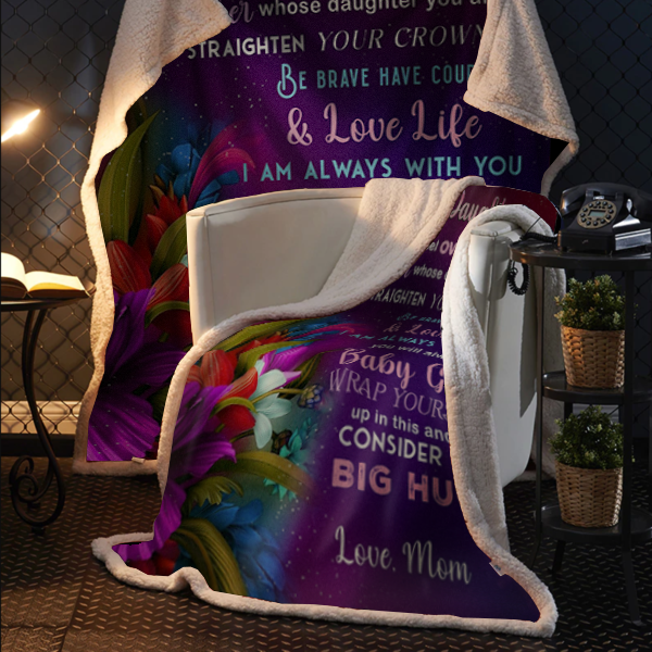 To My Daughter - Be Brave Premium Mink Sherpa Blanket