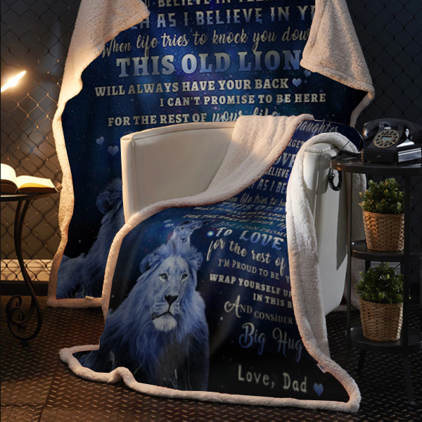 To My Daughter - I'm Proud Premium Mink Sherpa Blanket