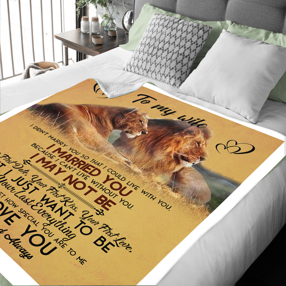 To My Wife - Forever and Always Premium Mink Sherpa Blanket 50x60