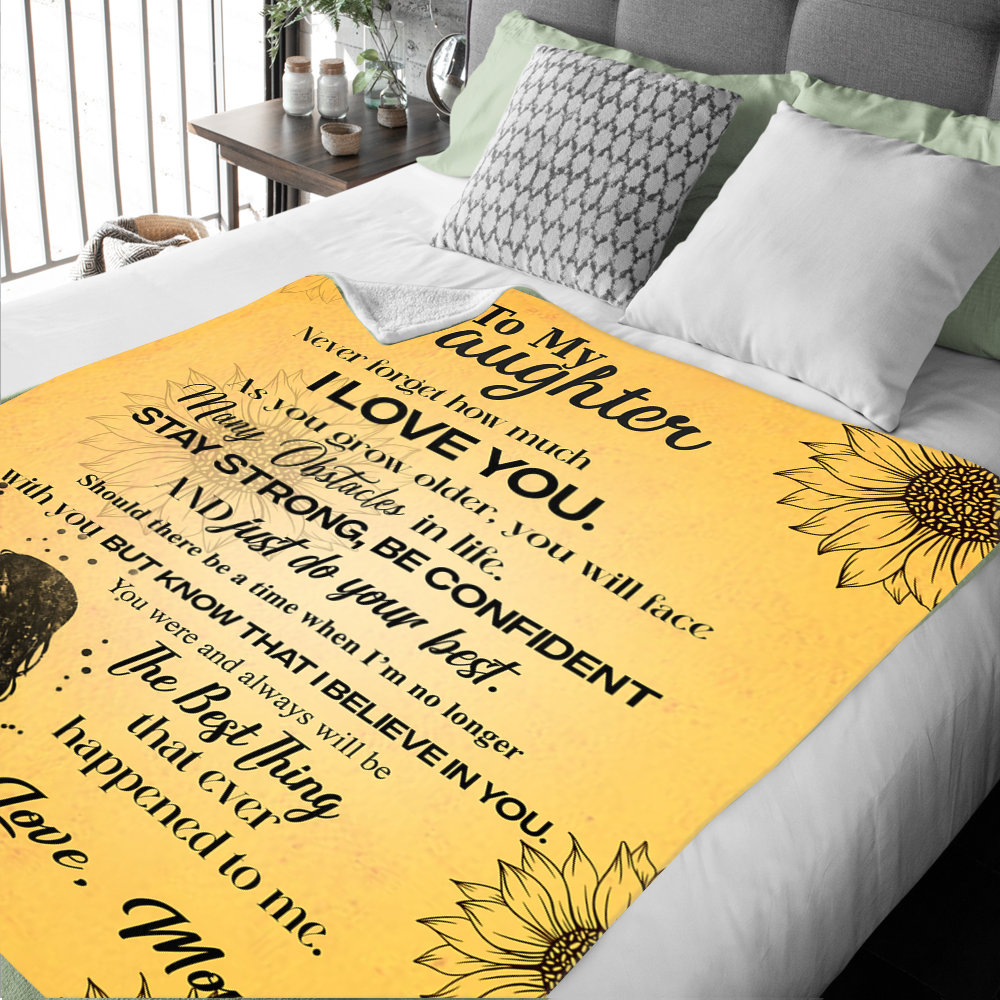 To My Daughter - As You Grow Older Premium Mink Sherpa Blanket 50x60