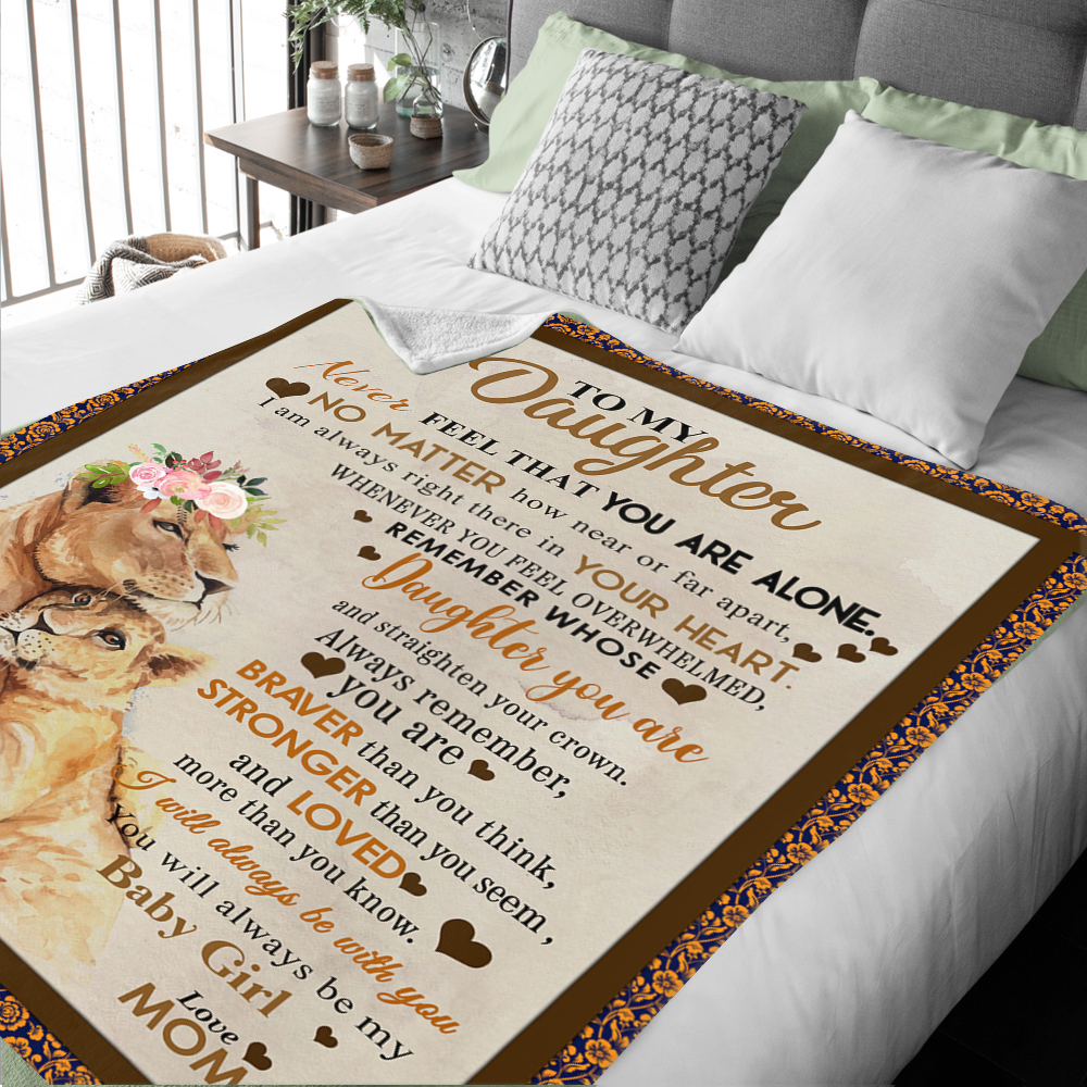 To My Daughter - You Are Braver Premium Mink Sherpa Blanket 50x60