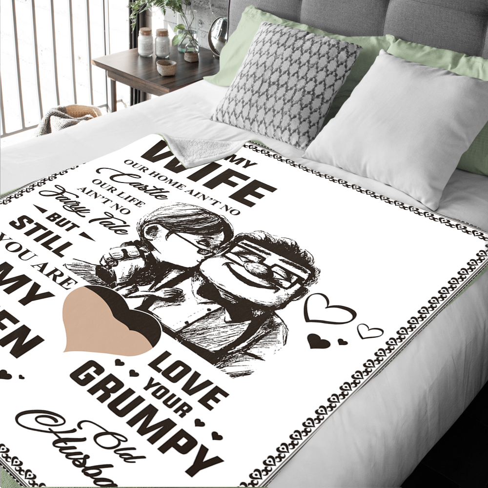 To My Wife You Are My Queen Forever Blanket