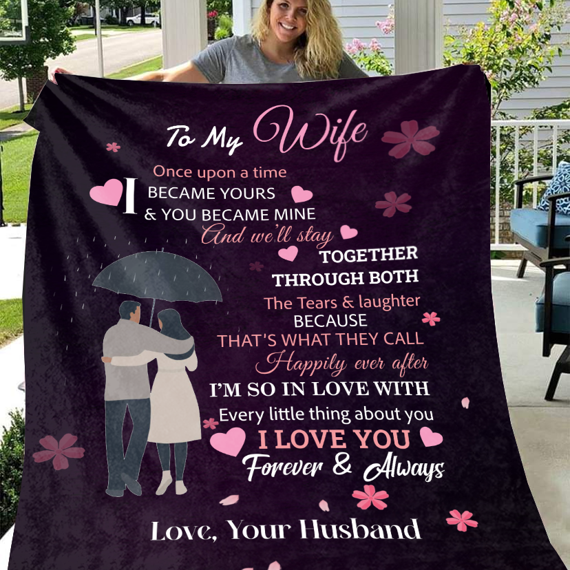 To my Wife - Once Upon A Time Premium Mink Sherpa Blanket 50x60