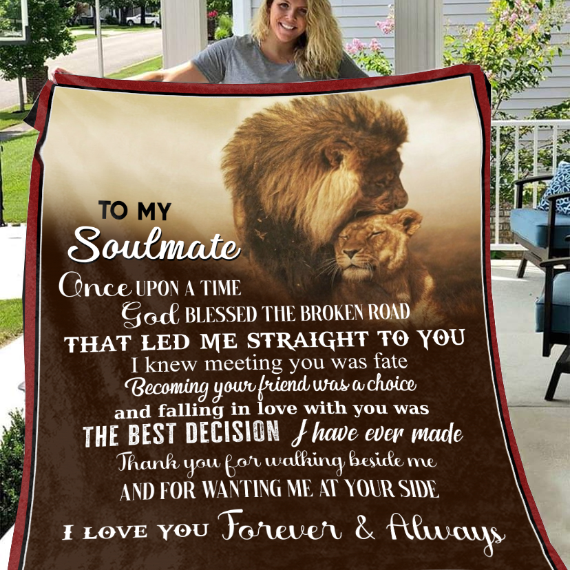 To My Soulmate - Once Upon a Time Premium Mink Sherpa Blanket 50x60