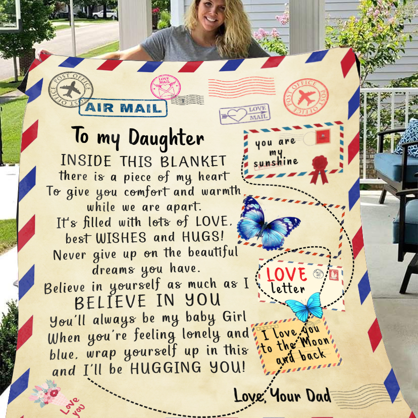 To My Daughter - Inside This Premium Mink Sherpa Blanket