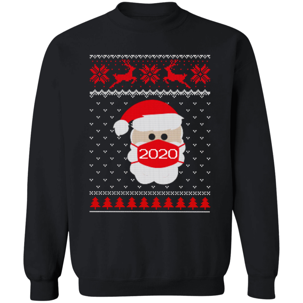 2020 Santa Wearing Mask Sweatshirt
