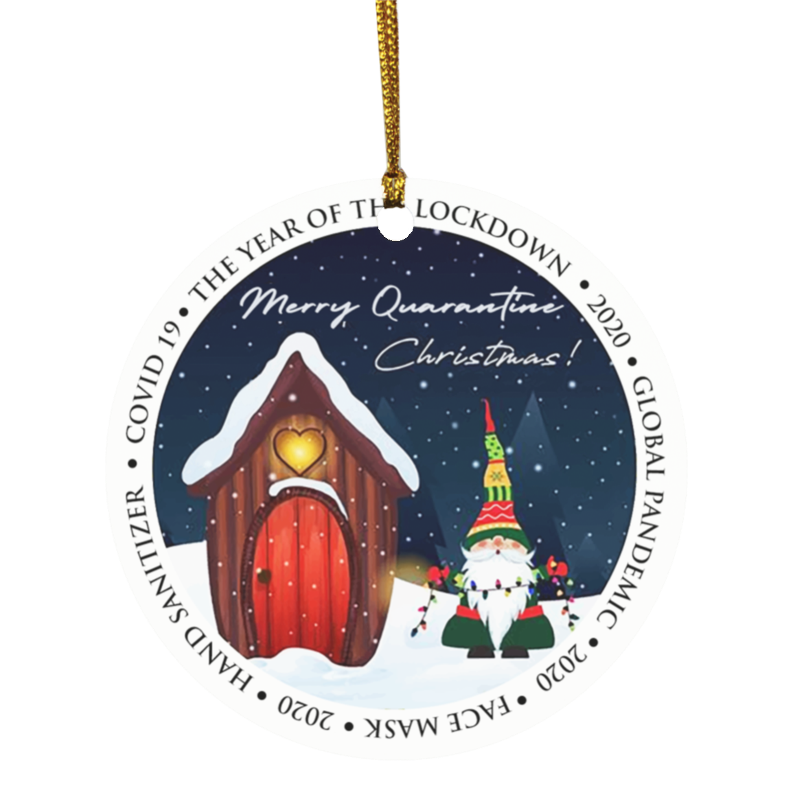 Tactical Xmas Stocking - Family Xmas Stockings with Merry Quarantine Christmas Ornament