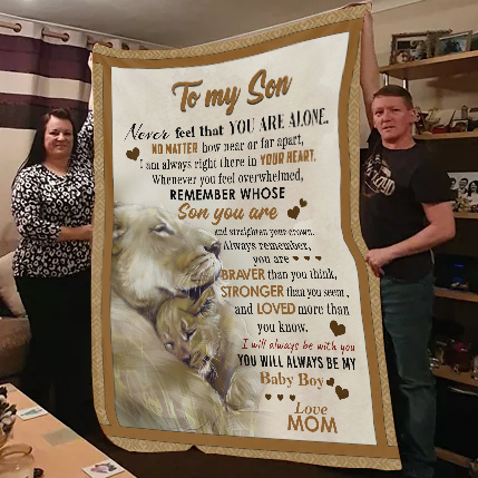 To my Son - Never Feel That Premium Mink Sherpa Blanket 50x60
