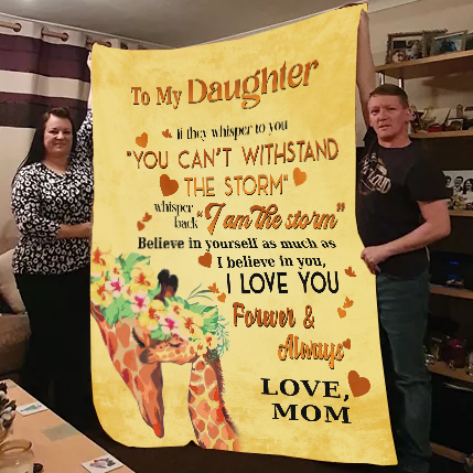 To My Daughter - Believe in Yourself Premium Mink Sherpa Blanket 50x60