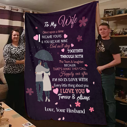 To my Wife - Once Upon A Time Premium Mink Sherpa Blanket 50x60