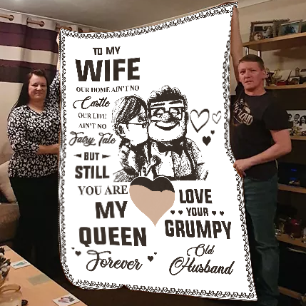 To My Wife You Are My Queen Forever Blanket