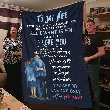 To My Wife - I Want You Today Premium Mink Sherpa Blanket