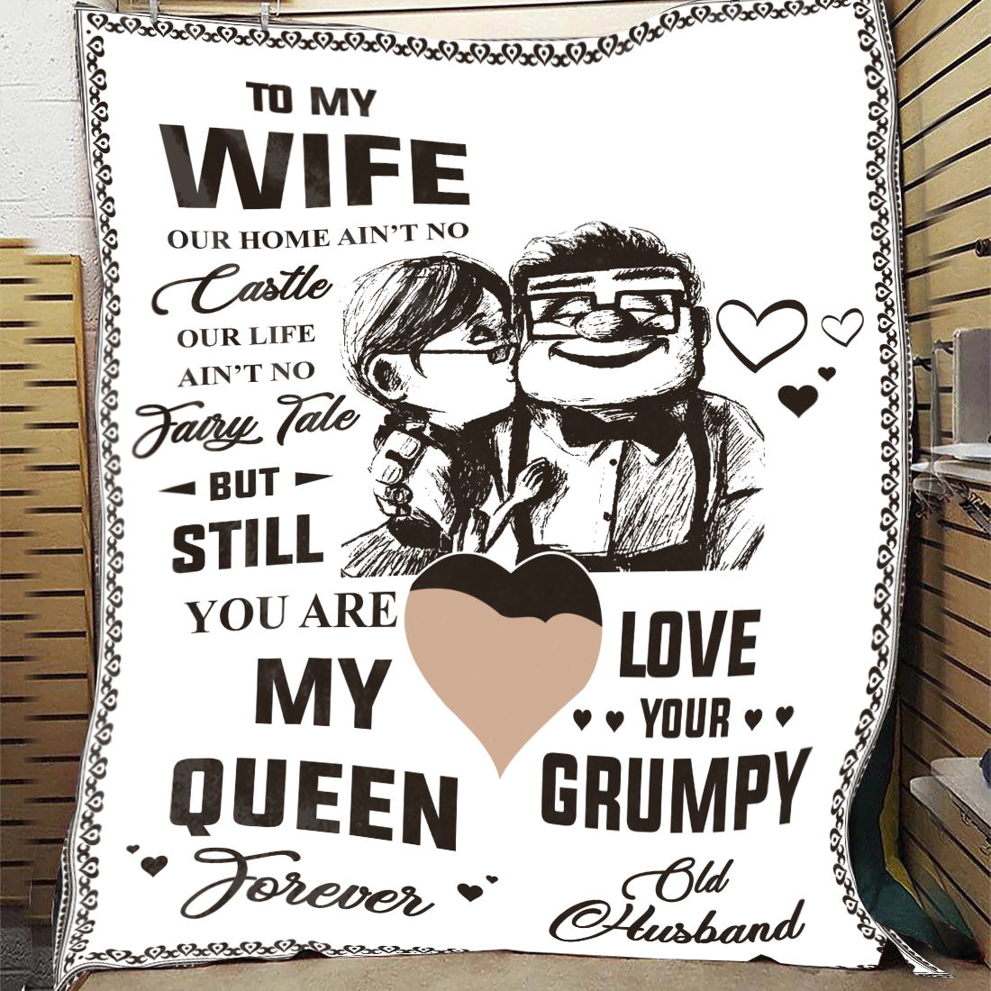 To My Wife You Are My Queen Forever Blanket