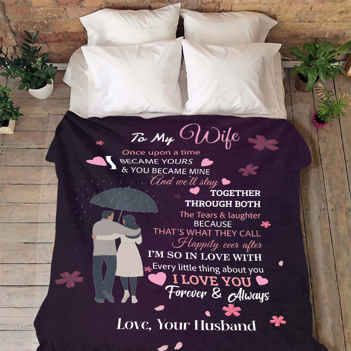 To my Wife - Once Upon A Time Premium Mink Sherpa Blanket 50x60