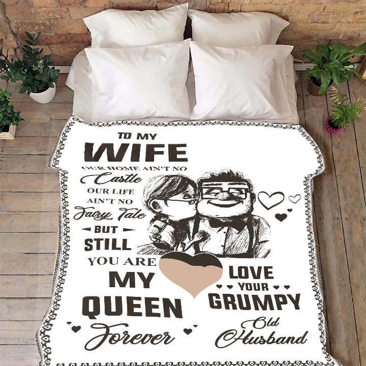 To My Wife You Are My Queen Forever Blanket