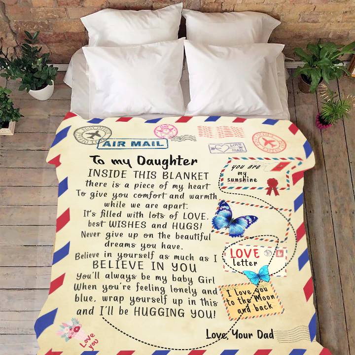 To My Daughter - Inside This Premium Mink Sherpa Blanket