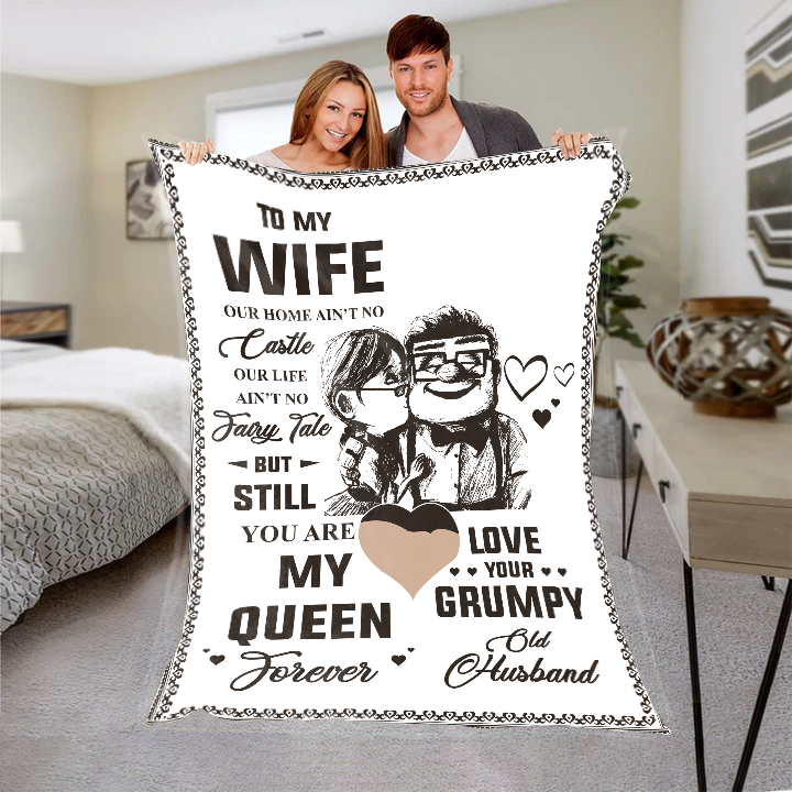 To My Wife You Are My Queen Forever Blanket
