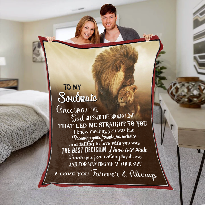 To My Soulmate - Once Upon a Time Premium Mink Sherpa Blanket 50x60