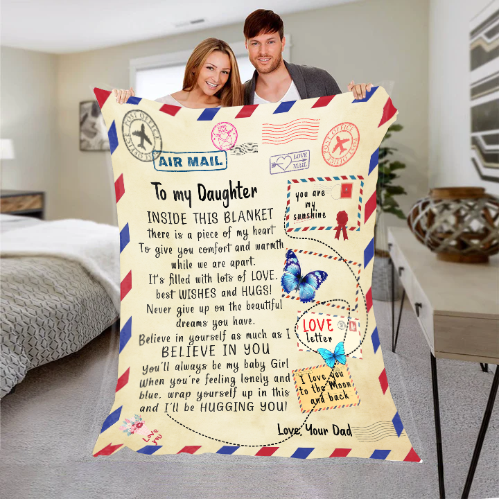 To My Daughter - Inside This Premium Mink Sherpa Blanket