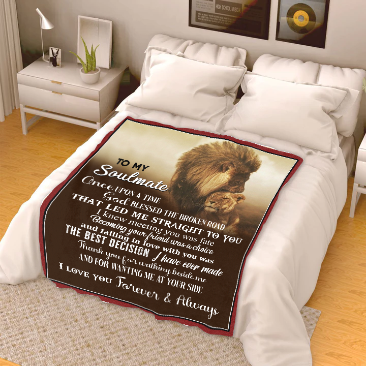 To My Soulmate - Once Upon a Time Premium Mink Sherpa Blanket 50x60