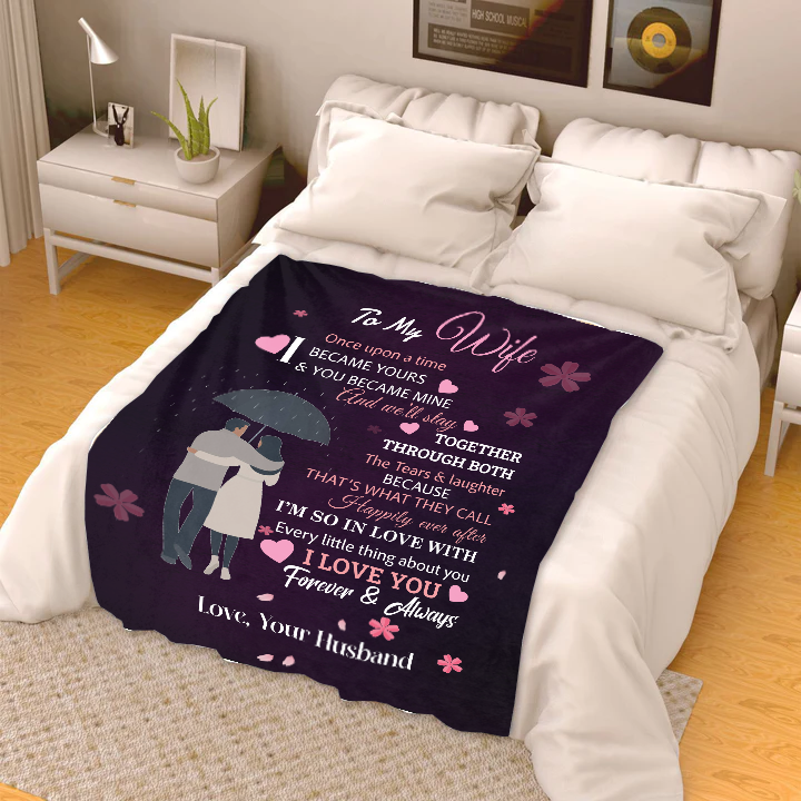 To my Wife - Once Upon A Time Premium Mink Sherpa Blanket 50x60