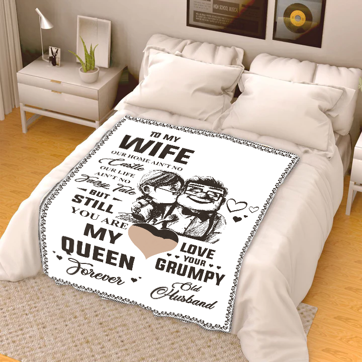 To My Wife You Are My Queen Forever Blanket