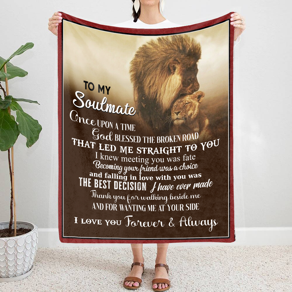 To My Soulmate - Once Upon a Time Premium Mink Sherpa Blanket 50x60