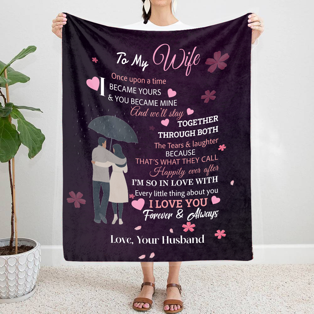 To my Wife - Once Upon A Time Premium Mink Sherpa Blanket 50x60