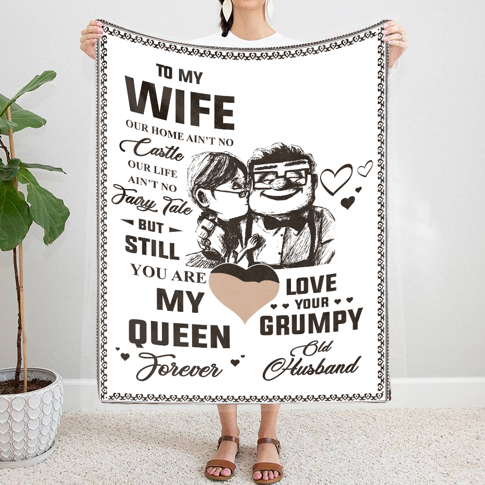 To My Wife You Are My Queen Forever Blanket