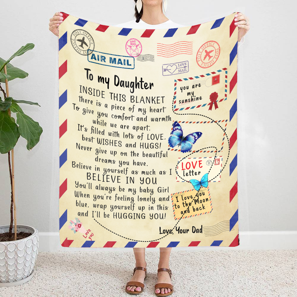 To My Daughter - Inside This Premium Mink Sherpa Blanket