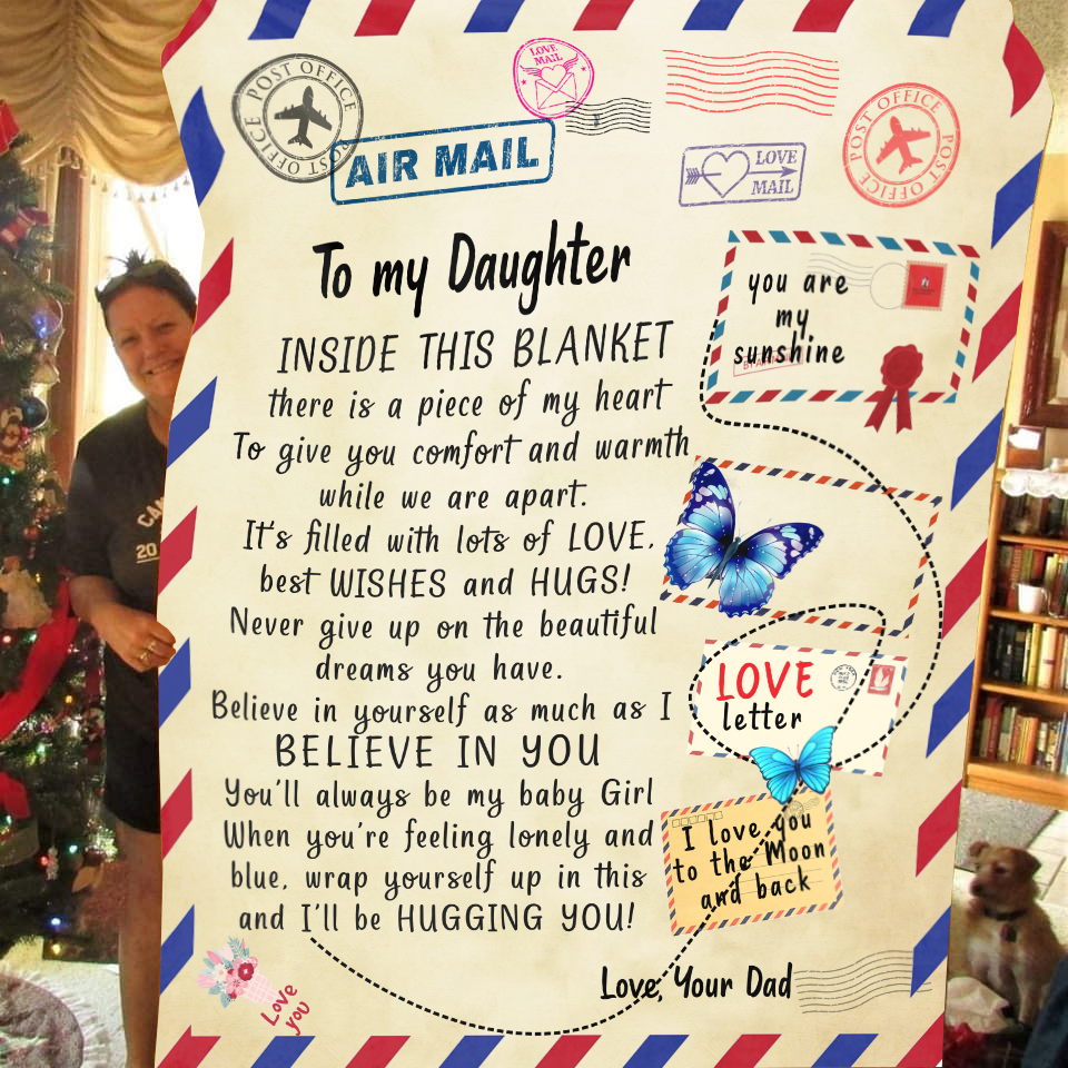To My Daughter - Inside This Premium Mink Sherpa Blanket