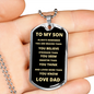 TO MY SON | ALWAYS REMEMBER DOG TAG