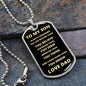 TO MY SON | ALWAYS REMEMBER DOG TAG