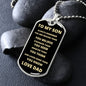 TO MY SON | ALWAYS REMEMBER DOG TAG