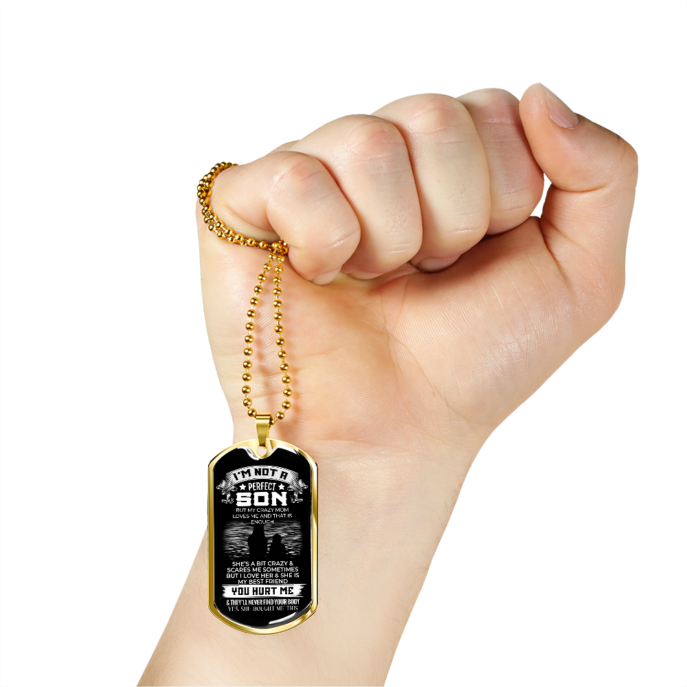 I'm Not a Perfect Son Dog Tag