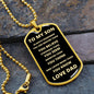 TO MY SON | ALWAYS REMEMBER DOG TAG