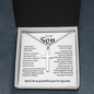 To My Son | Grateful Mom Cross Necklace āš