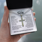 To My Son | Grateful Mom Cross Necklace āš
