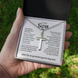 To My Son | Grateful Mom Cross Necklace āš