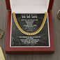 To My Son | I'm Always Right Here 🤎💎(Cuban Link Chain Necklace)