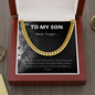 To My Son | Never Forget Lion Cuban Link Chain