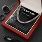 To My Son | Never Forget Lion Cuban Link Chain